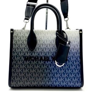 Michael Kors Mirella Small Ombré Signature Logo Crossbody Bag Black Multi